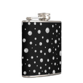 Pearl Pattern on Black Background Heupfles (Rechts)