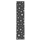 Pearl Pattern on Black Background Korte Tafelloper (Voorkant)