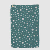 Pearl Pattern on Transformative Teal Background Golfhanddoek (Voorkant)