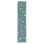 Pearl Pattern on Transformative Teal Background Korte Tafelloper (Voorkant)
