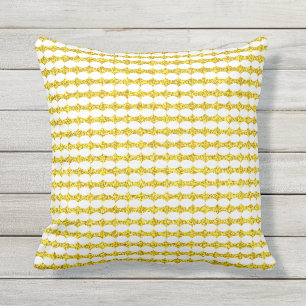 Pearl Pattern White Golden Gold Glitter Gift Buitenkussen