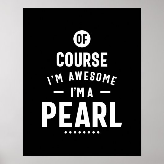 Pearl Persoonlijke naam Birthday Poster (Voorkant)
