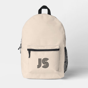 Pearl Pink neutraal monogram eenvoudig minimalisti Bedrukte Rugzak