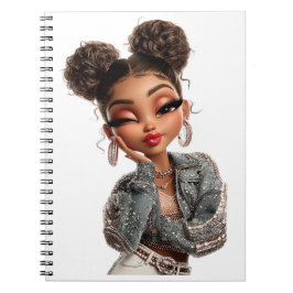 Pearl Pout Glam Girl Spiral Photo Notebook Notitieboek