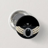 Pearl Print Ronde Button 3,2 Cm (Voorkant /achterkant)