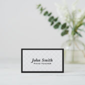 Pearl Quilt Piano Teacher Visitekaartje (Staand voorkant)