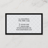 Pearl Quilt Piano Teacher Visitekaartje (Achterkant)