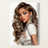 Pearl & Rhinestone Glam Girl Spiral Notebook Notitieboek (Achterkant)
