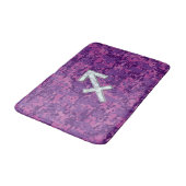 Pearl Sagittarius Zodiac Sign Fuchsia Digital Camo Badmat (Gekanteld)