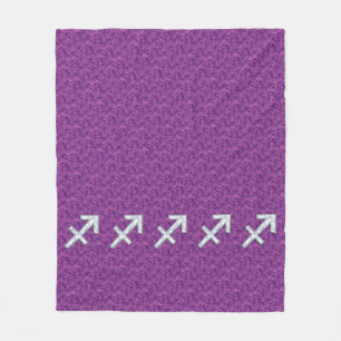 Pearl Sagittarius Zodiac Sign Fuchsia Digital Camo Fleece Deken