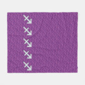 Pearl Sagittarius Zodiac Sign Fuchsia Digital Camo Fleece Deken (Voorkant (Horizontaal))