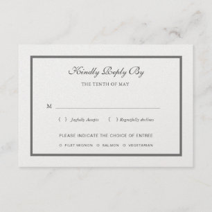 Pearl Shimmer Wedding RSVP-kaart RSVP Kaartje