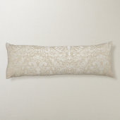 Pearl Silver  Damask Pattern Lichaamskussen (Achterkant)