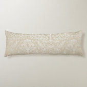 Pearl Silver  Damask Pattern Lichaamskussen (Voorkant)