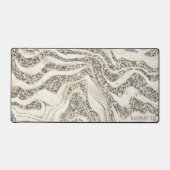 Pearl Silver Parties scintillant Zebra Ajouter Nom (Recto)