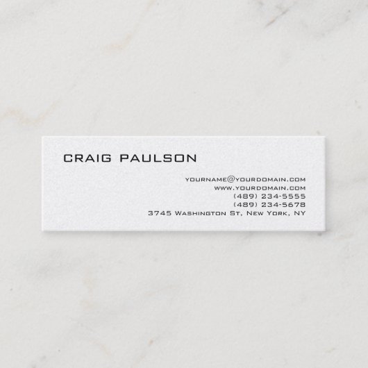 Pearl Simple Carte de visite moderne moderne tenda (Devant)