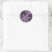 Pearl Snowflake Envelope Seal Ronde Sticker (Tas)