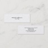 Pearl Trendy Carte de visite moderne élégant (Devant / Derrière)