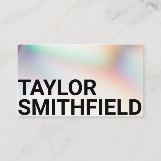 Pearl Typography Gradient Visitekaartje (Voorkant)