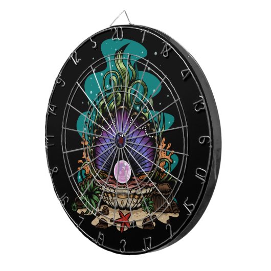 Pearl van het Zee Dartbord (Voorkant Rechts)