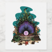 Pearl van het Zee Wijn Etiket (Enkel label)