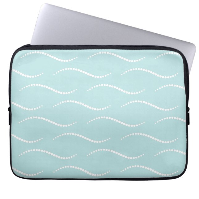 Pearl Waves Laptop Sleeve (Voorkant)