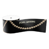 Pearl Weddenschap met optionele tekst - Voorbeeld  Grosgrain Lint (Spoel)
