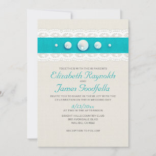 Pearl Wedding Invitations Kaart