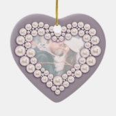 Pearl Wedding Jubileum 30e hart ornament (Achterkant)