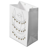 Pearl Wedding Jubileum medium geschenktas Medium Cadeauzakje (Voorkant Gekanteld)