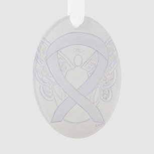 Pearl White Sensibilisation Ruban Angel Ornament