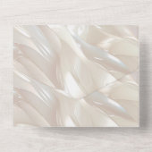 Pearl White Shell Abstract All In One Uitnodiging (Achterkant)