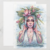 Pearla Fantasy Nymph Mermaid Art Kaart (Voorkant / Achterkant)