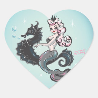 Pearla Zeemeermin Hart Stickers