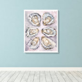 Pearlescent Oyster Art Canvas Wall Art Decor  (Insitu (Houten vloer))