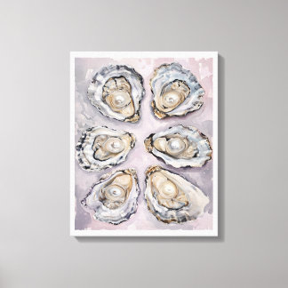 Pearlescent Oyster Art Canvas Wall Art Decor Afdruk