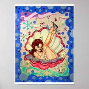'Pearlesque' kunstdrukkunst - (pop surrealistische Poster
