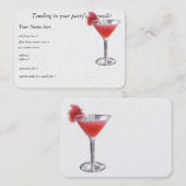 Pearlized White van de Planner van de partij Visitekaartje (Voorkant / Achterkant)