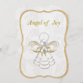 Pearls and Gold - Metallic kerstengel uit Joy Feestdagenkaart (Voorkant / Achterkant)