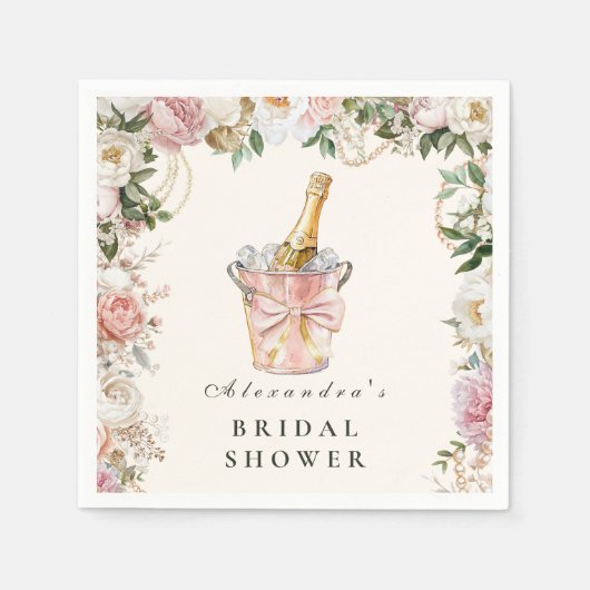 Pearls and Prosecco Bridal Servet (Voorkant)