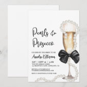 Pearls And Prosecco Bridal Shower Kaart (Voorkant / Achterkant)