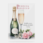 Pearls And Prosecco Bridal Shower Welcome Sign (Recto)