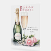 Pearls And Prosecco Bridal Shower Welcome Sign (Angle)