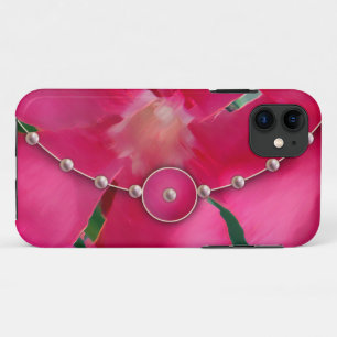 Pearls en roze petals iPhone 11 hoesje