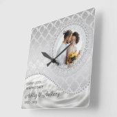 Pearls en satin vierkante klok (Hoek)