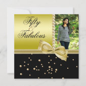 Pearls & Faux Bow Fabulous 50 Foto van vrouwen Kaart (Voorkant)