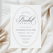 Pearls Frame Bridal Shower Invitation