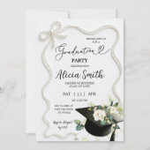 Pearls Graduation Party Invitation (Devant)