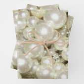 Pearls met Gold Design Inpakpapier Vel (In situ)