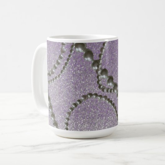 Pearls met Mok van Mauve Metallic Fleck Coffee (Voorkant links)